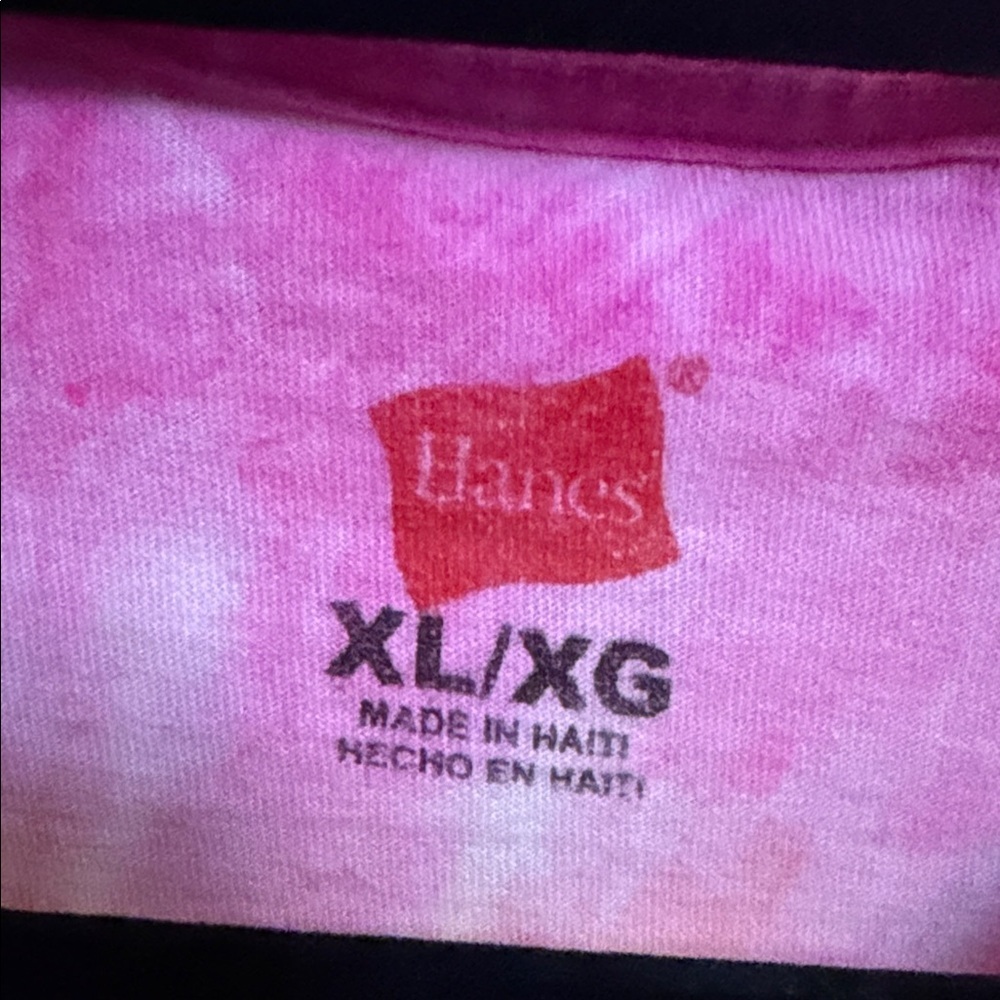 Hanes Pink Tie-Dye T-Shirt - Picture 2 of 3